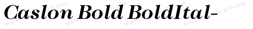 Caslon Bold BoldItal字体转换